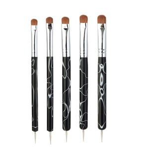 Professional French Pen Mink Hair Nail Art <b>Brush</b> Pure Animal Kolinsky Nail <b>Brush</b> for Phototherapy Beauty Use - Product Image 1
