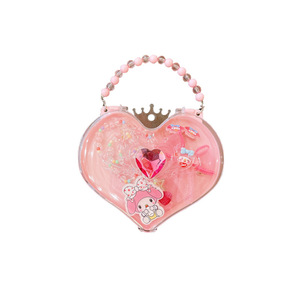 Dễ thương trẻ em Bộ đồ trang sức hộp phim hoạt hình công chúa Vòng cổ phim hoạt hình đồ trang sức ghét Acrylic Hộp đá quý - Product Image 1