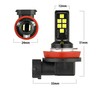 H11 3030 12SMD LED phía trước đèn sương mù 12V không thấm nước phổ quát xe dẫn hệ thống chiếu sáng phụ kiện Điều kiện Mới - Product Image 2