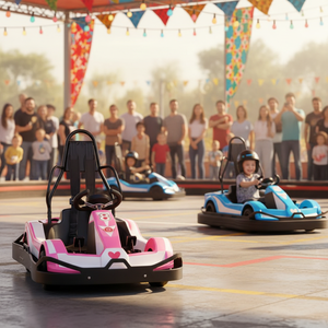 Kart électrique monoplace pour piste carrée, course, vitesse, drift, moteur double brushless 350W, capacité de charge 130kg, propulsion arrière - Product Image 1