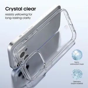 Transparent Cover Ultra Clear Phone Case Magnetic Wireless Charging Case For IPhone 15 14 13 12 11 Pro Max 14 Plus