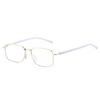 Lunettes de lecture rectangulaires unisexes H8901, 1 pièce, monture en métal, lunettes correctrices de la presbytie pour hommes et femmes, monture en verre