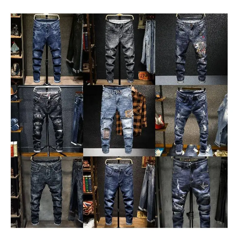 2024 Nhà Máy Cung Cấp Thời Trang Jeans Bán Buôn Chất Lượng Cao Người Đàn Ông Của Jeans Stretch Jeansdenim Quần