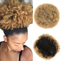 Perruque transfrontalière pour personnes noires africaines, petites boucles afro, mohawk volumineux, mèche de cheveux à cordon, soie haute température, modèle 5102