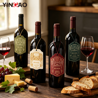 Étiquettes suspendues découpées sur mesure de qualité professionnelle, style vintage pour bouteille de vin rouge, pour emballage cadeau, impression de logo et de motifs sur carte