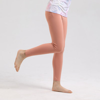 Pantalon de yoga intégral en nylon uni pour enfants, idéal pour le sport, la course, le saut et la danse