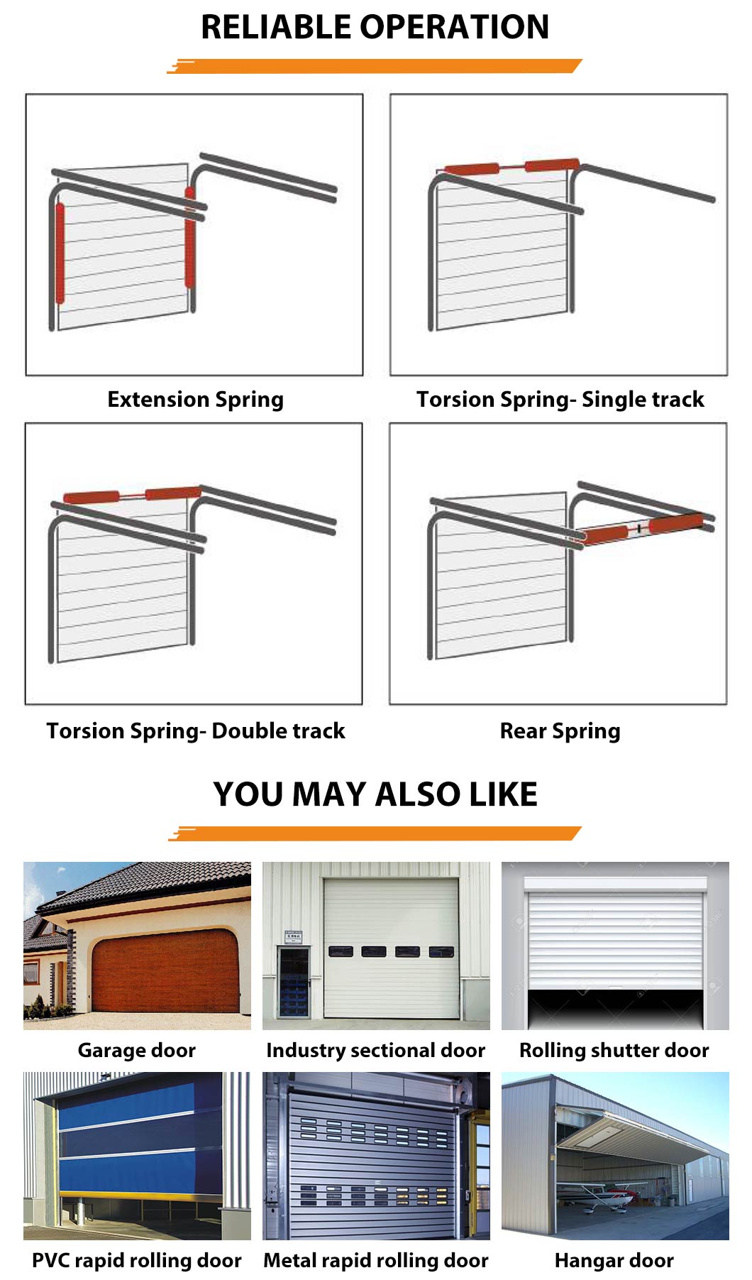 Industrial Sectional Glass Aluminum Garage Door 6000-7000mm Width