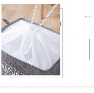 Cesto per Bucato, Cesto per <span class=keywords><strong>Panni</strong></span> <span class=keywords><strong>Sporchi</strong></span> Impermeabile, Borsa per Bucato Pieghevole, Cesto Portaoggetti Salvaspazio per Bagno e Casa - Product Image 5