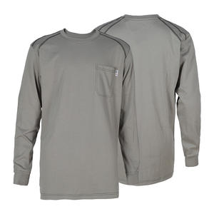 Camisa de Trabajo de Manga Larga Spot Workwear Gris 100% Algodón Ignífuga y Resistente a Arco Eléctrico - Product Image 4