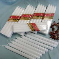 Bougies de veille religieuses catholiques blanches, 30 ou 65 pièces, prix usine, en cire de paraffine, bâtonnets coniques pour la maison, les dîners et les mariages