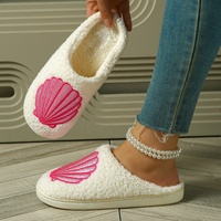 Chaussons d'hiver tendance antidérapants d'intérieur à bout fermé, doux et massants, pour femme, idéaux pour Noël