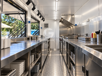 Restaurant moderne en conteneur maritime de 20 pieds à deux étages, cuisine préfabriquée de luxe en conteneur moderne, équipement de cuisine complet pour les entreprises