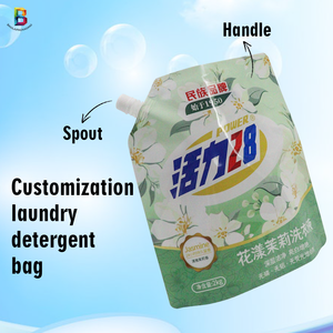 Poche de Recharge Personnalisée pour Savon Liquide 3L, Sac de Lessive avec Bec Verseur, Pochette Doypack à Bec - Product Image 3