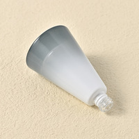 Flacon compte-gouttes en verre de 15 ml en gros, forme unique, flacon gris dégradé blanc de 15 ml pour sérum, huile essentielle, flacon d'emballage