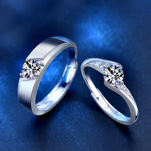 Anillo <span class=keywords><strong>de</strong></span> moissanita <span class=keywords><strong>de</strong></span> 925 quilates <span class=keywords><strong>de</strong></span> plata <span class=keywords><strong>de</strong></span> ley 0,5, anillo mutuo <span class=keywords><strong>de</strong></span> alianza <span class=keywords><strong>de</strong></span> montaña <span class=keywords><strong>de</strong></span> diamantes <span class=keywords><strong>de</strong></span> lujo, anillo <span class=keywords><strong>de</strong></span> <span class=keywords><strong>pareja</strong></span> <span class=keywords><strong>de</strong></span> alta tendencia ajustable - Product Image 3