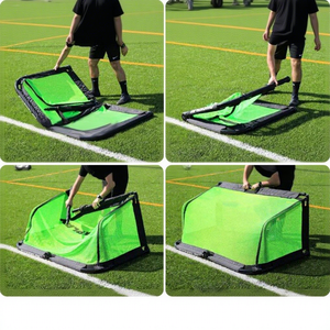 Porta da calcio pieghevole in lega di alluminio resistente, <span class=keywords><strong>dimensioni</strong></span> 5x3FT, portatile per uso interno/esterno, per scuole, spedizioni internazionali - Product Image 3