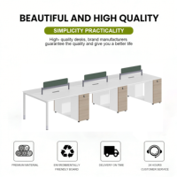 Estaciones de Trabajo Modulares Modernas de MDF Personalizadas para 6-8 Personas, Muebles de Oficina con Diseño Ergonómico