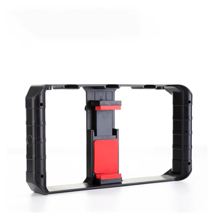 Cage de stabilisation universelle pour smartphone avec 3 supports griffe froide et poignée stabilisatrice de téléphone portable à filetage 1/4 pouce pour iPhone Samsung Xiaomi - Product Image 2