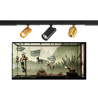 Mini projecteur LED sur rail 12V en aluminium COB, éclairage magnétique basse tension pour bureau moderne, CRI 90 élevé, pour vitrine à bijoux et figurines
