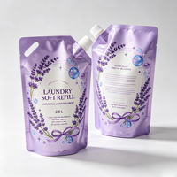 Sachet Doypack personnalisé imprimé 250ML 500ML 1L pour lessive, shampoing, savon liquide pour les mains, recharge avec bec verseur