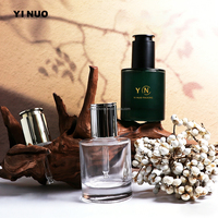 Nouvelle conception, flacon d'huile essentielle à bouton-poussoir, épaule plate, 30 ml, vert, flacon compte-gouttes cosmétique, sérum pour la croissance des cheveux