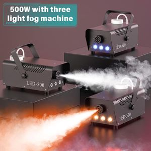 Máquina de humo Led-500 de 500W con 3 luces para fiestas, bodas, escenarios y uso en interiores. - Product Image 1