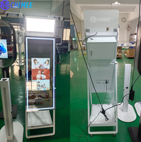 21.5 pouces LCD moniteur selfie shell pliant 44 pouces miroir support caméra et imprimante photomaton pour les événements de mariage de fête