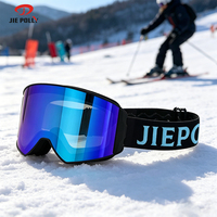 Lunettes de ski direct usine, protection UV400, blocs d'éponge à trois couches, compatibles avec les casques anti-vent froid pour sports d'hiver