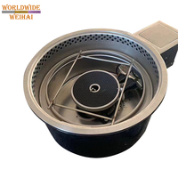 Barbecue de table portable coréen avec ventilateur Butane Hotpot Barbecue à gaz pour l'extérieur KBBQs