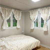 Maison préfabriquée en conteneur extensible de 2,4 m de hauteur au plafond, 20, 30 ou 40 pieds, 3 chambres, cuisine, pliable, relocalisable, en acier, type Casita
