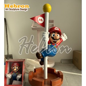 Figura de Resina Personalizada de <span class=keywords><strong>Mario</strong></span> <span class=keywords><strong>Bros</strong></span>, Escultura de Fibra de Vidrio para Exhibición en Tiendas - Product Image 1