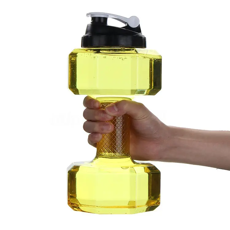 Prodotti brevettati plastica trasparente 2.2L aquaflask amazon top seller 2022 borraccia sportiva con manubri con etichetta privata