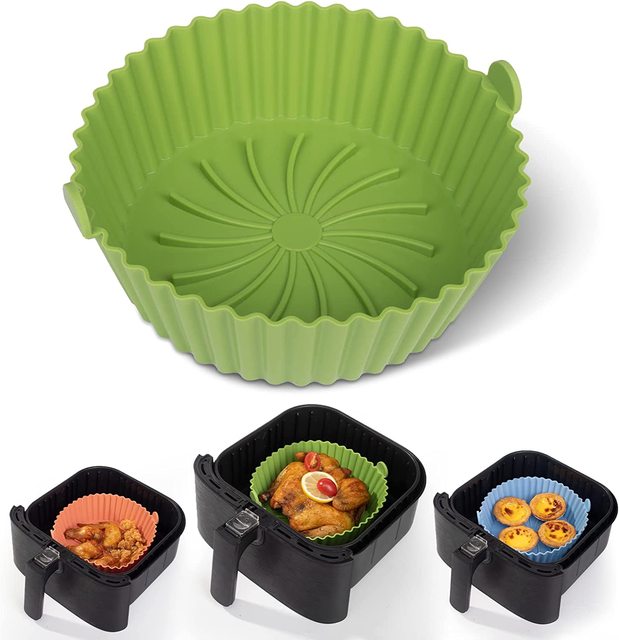 Reusable Eco-Friendly Silicon Baking Tray Oven Safe Multi-function Compatible with Air Fryer Basket Accessories