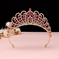 Accessoires de cheveux de mariée : Huit-vingt cristaux de luxe, style coréen baroque rétro, coiffe noire, cadeau d'anniversaire pour meilleure amie