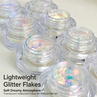 Poudre à ongles irisée effet flocons de neige opale, vente en gros, effet caméléon chatoyant, livraison rapide, faible MOQ, décorations pour nail art