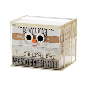 Sac de rangement transparent pliable pour livres, grande capacité, organisateur de vêtements, forme rectangulaire, type autoportant, pour salon - Product Image 1