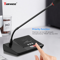 Système de Conférence UHF Anti-Interférence Nouvelle Conception Yarmee 999 Unités 5 Micros Système de Conférence à Priorité Présidentielle pour Réunions