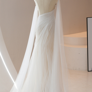 Robes de mariée formelles en tulle vintage à volants RL316 - Product Image 6