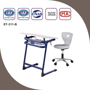 Conjunto de Silla y Escritorio Escolar Ajustable de Metal Moderno con Tablero Inclinable para Estudiantes de Secundaria, Marca SONGYE, 1 Año de Garantía, ST-311-B - Product Image 4