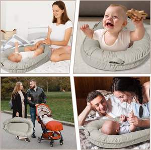 <span class=keywords><strong>Cuna</strong></span> Portátil Oeko-Tex 100 con Protección de Barandilla Antipresión, <span class=keywords><strong>Cuna</strong></span> Plegable y Móvil para Recién Nacidos, Cama para Bebés - Product Image 4