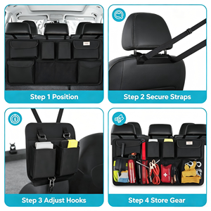 Organizador de Maletero para Asiento Trasero de Coche, <span class=keywords><strong>Bolsa</strong></span> de Almacenamiento Oxford Multiusos para SUV, Camioneta, Herramientas de Emergencia, Botiquín de Primeros Auxilios, <span class=keywords><strong>Cuerdas</strong></span> de Remolque - Product Image 3