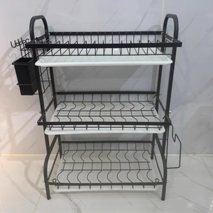 Support de rangement 3 niveaux en métal pour évier de <span class=keywords><strong>cuisine</strong></span>, égouttoir à vaisselle sur évier, offre spéciale - Product Image 6