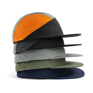 <span class=keywords><strong>Gorra</strong></span> para correr de secado rápido de verano Sombreros de <span class=keywords><strong>lluvia</strong></span> personalizados Gorras de campamento de rendimiento de corte láser Sombrero Deportivo Ligero en blanco - Product Image 1