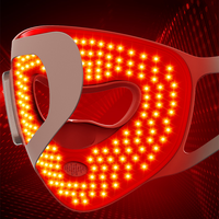 OEM ODM Masker Terapi Cahaya Merah LED Portabel Tanpa Kabel 4 Warna 660nm 850nm Masker Wajah LED dengan Desain Silikon 3D untuk Wajah