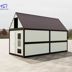 Maison triangulaire préfabriquée extensible de luxe, ossature en acier, mini-maisons modulaires, maison-conteneur pliable, villa-capsule pour l'extérieur - Product Image 2