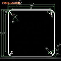 Mable Audio MATC0018 110x110x90 Cache de transformateur en aluminium noir pour amplificateur audio