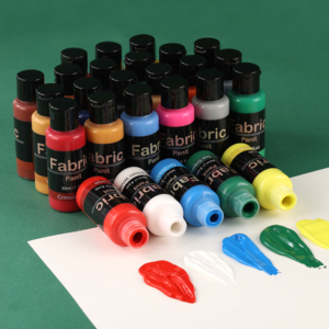 Ensemble de 26 couleurs de <span class=keywords><strong>peinture</strong></span> <span class=keywords><strong>acrylique</strong></span> à base d'eau pour <span class=keywords><strong>tissu</strong></span>, <span class=keywords><strong>peinture</strong></span> textile permanente pour vêtements, chaussures, décoration artistique DIY - Product Image 2