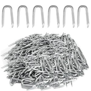 Agrafes en acier galvanisé QBXMY7 U de 1 à 1,9 pouces pour clôtures, emballage en vrac - Product Image 1