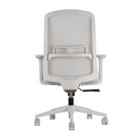 Chaise pivotante en maille avec accoudoirs 3D, soutien lombaire réglable, certifiée BIFMA, structure en nylon contemporaine pour hôtel, salon, école