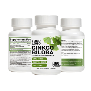 OEM/ODM Etiqueta Privada 125mg por porción Ginkgo Biloba Extra compatible con la función cerebral memoria energética y rendimiento máximo - Product Image 1